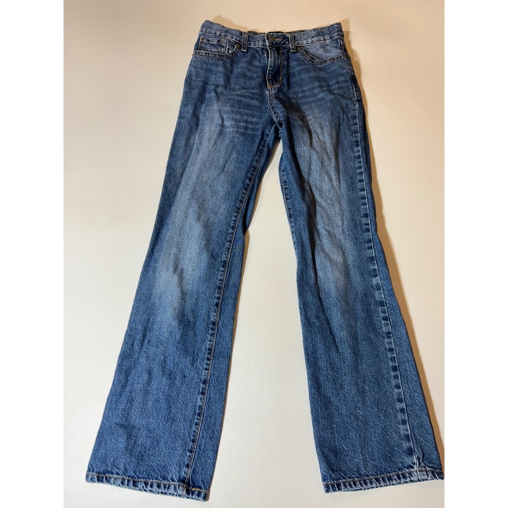Old Navy Boot-Cut Boys 14 Slim Blue Denim Jeans Adjustable Waist